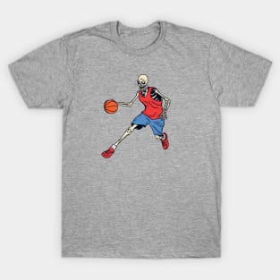 Skeleton Basketball Player T-Shirt